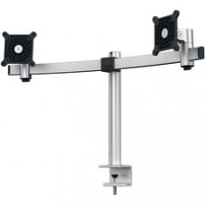 DURABLE Mounting Arm for Monitor - Silver - Height Adjustable - 2 Display(s) Supported - 27