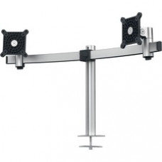 DURABLE Desk Mount for Monitor, Curved Screen Display - Silver - Height Adjustable - 2 Display(s) Supported - 38
