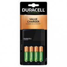 Duracell Ion Speed 1000 Battery Charger - 8 Hour Charging - 120 V AC, 230 V AC Input - 3 V DC Output - AC Plug - 4 - AA, AAA