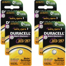 Duracell 03/357 Silver Oxide Button Battery - For Medical Equipment, Watch, Toy, Calculator - 6 / Box