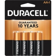 Duracell Coppertop Alkaline AA Battery - MN1500 - For Multipurpose - AA - 1.5 V DC - Alkaline - 4 / Pack