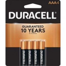 Duracell Coppertop Alkaline AAA Battery - MN2400 - For Multipurpose - AAA - 1.5 V DC - Alkaline - 4 / Pack
