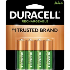 Duracell 2400mAh Rechargeable NiMH AA Battery - DX1500 - For Multipurpose - Battery Rechargeable - AA - Nickel Metal Hydride (NiMH) - 4 / Pack