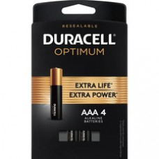 Duracell Optimum AAA Alkaline Batteries - AAA - 1.5 V DC - 4 / Pack