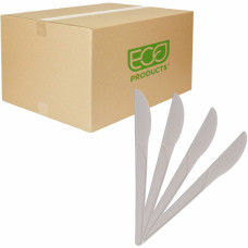 Eco-Products 6" Plantware High-heat Knives - 1000/Carton - Knife - Plastic - White