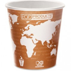 Eco-Products World Art Hot Beverage Cups - 10 fl oz - 1000 / Carton - Multi - Paper, Resin - Hot Drink