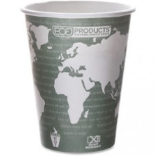 Eco-Products Renewable Resource Hot Drink Cups - 12 fl oz - Leak Proof Closure - 50 / Pack - Multi - Paper - Hot Drink