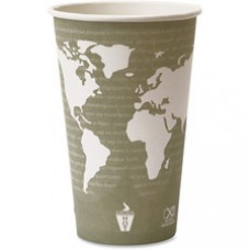 Eco-Products World Art Hot Beverage Cups - 16 fl oz - 1000 / Carton - Multi - Paper, Resin - Hot Drink