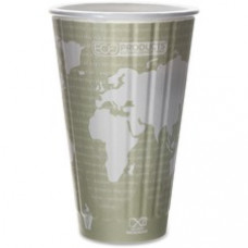 Eco-Products World Art Insulated Hot Cups - 16 fl oz - 600 / Carton - Tan - Hot Drink