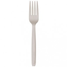 Eco-Products Cutlerease Dispensable Forks - 960/Carton - Fork - 1 x Fork - PLA (PolyLactic Acid) Plastic - White - TAA Compliant