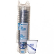 Eco-Products BlueStripe Cold Cups - 12 fl oz - 50 / Pack - Clear - Cold Drink - Recycled