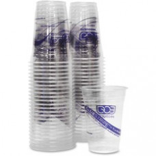 Eco-Products BlueStripe Cold Cups - 16 fl oz - 50 / Pack - Clear - Cold Drink - Recycled