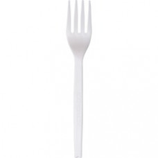 Eco-Products 7" Plant Starch Forks - 1000/Carton - 1000 x Fork - Plant Starch - Natural White