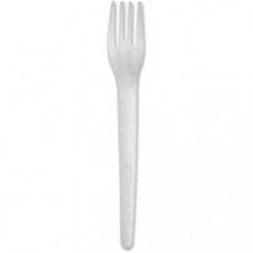 Eco-Products Plantware High-heat Cutlery - 1 Piece(s) - 1000/Carton - Disposable - Polylactic Acid (PLA) - Pearl White