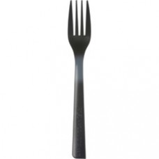 Eco-Products Recycled Polystyrene Forks - 1000/Carton - Polystyrene - Black