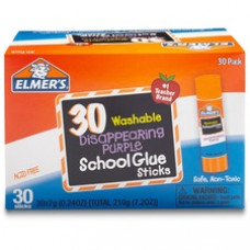 Elmer's Disappearing Purple School Glue Sticks - 0.24 fl oz - 30 / Box - Purple