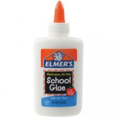 Elmer's Washable School Glue - 1.25 oz - Fabric, Wood, Cardboard, Leather - 1 Each - White