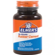 Elmer's ROSS 4 oz Bottle Rubber Cement with Brush - 4 oz - 1 Each - Brown