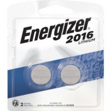 Energizer 2016 Lithium Coin Battery, 2 Pack - For Multipurpose - 3 V DC - Lithium (Li) - 2 / Pack