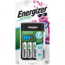 Energizer Recharge AA/AAA Battery Charger - 3 / Carton - 1 Hour Charging - 4 - AA, AAA