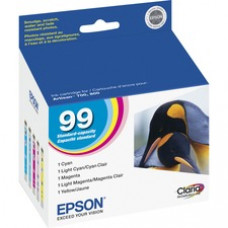Epson No. 99 Original Ink Cartridge - Inkjet - Cyan, Magenta, Yellow, Light Cyan - 1 Each