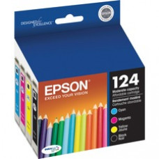 Epson DURABrite 124 Original Ink Cartridge - Inkjet - 170 Pages - Black, Cyan, Magenta, Yellow - 4 / Pack