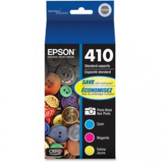 Epson DURABrite Ultra 410 Ink Cartridge - Photo Black, Cyan, Magenta, Yellow - Inkjet - Standard Yield - 300 Pages Color, 2100 Pages Photo Black - 4 / Pack