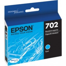 Epson DURABrite Ultra T702 Ink Cartridge - Cyan - Inkjet - Standard Yield - 300 Pages