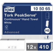 Tork PeakServe® Continuous™ Paper Hand Towels White H5 - Tork PeakServe® Continuous™ Paper Hand Towels White H5 Advanced Compressed 4,920 sheets 105065