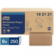 Tork Folded Windshield Paper Towel Blue H22 - Tork Folded Windshield Paper Towel Blue H22, Absorbent and Versatile, 9 x 250 Towels, 192121