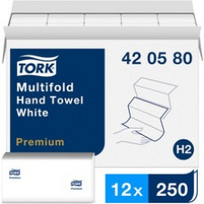 TORK Premium Multifold Hand Towel - 1 Ply - Multifold - 9