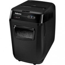 Fellowes AutoMax™ 200C Auto Feed Shredder - Non-continuous Shredder - Cross Cut - 200 Per Pass - for shredding Staples, Paper Clip, Credit Card, CD, DVD, Junk Mail, Paper - 0.156