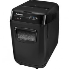 Fellowes AutoMax™ 200M Auto Feed Shredder - Non-continuous Shredder - Micro Cut - 200 Per Pass - for shredding Staples, Credit Card, Paper - 0.078