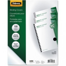 Fellowes Crystals™ Clear PVC Covers - Letter, 100 pack - Letter - 8 1/2