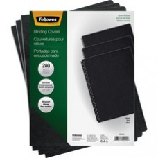 Fellowes Expressions™ Linen Presentation Covers - Oversize, Black, 200 pack - 11.3