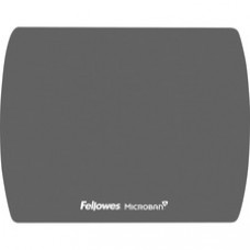 Fellowes Microban® Ultra Thin Mouse Pad - Graphite - 7" x 9" x 0.1" Dimension - Graphite