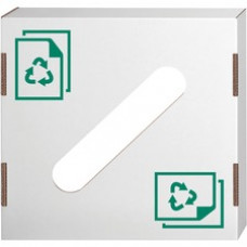 Fellowes Waste and Recycling Bin Lids - Paper - Rectangular - Corrugated Paper - 10 / Carton - White