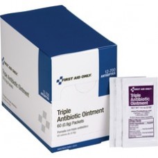 First Aid Only Triple Antibiotic Ointment Packets - For Cut, Scrape, Burn - 0.03 oz - 60 / Box