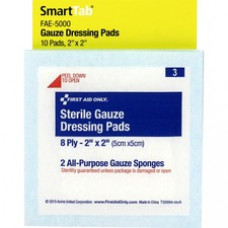 First Aid Only Sterile Gauze Dressing Pads - 8 Ply - 2