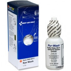First Aid Only Pur-Wash Eyewash - 1 oz - For Irritated Eyes