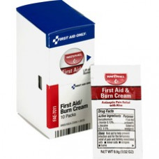 First Aid Only First Aid Burn Cream Packets - For Burn, Cut, Scrape - 10 / Box