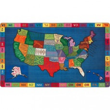 Flagship Carpets My America Doodle Map Rug - 99.96