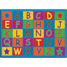 Flagship Carpets Cheerful Alphabet Classroom Rug - 100