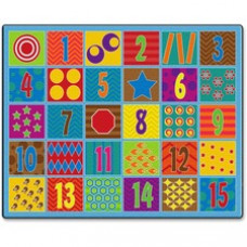 Flagship Carpets Counting Fun 30-seat Rug - 13.16 ft Length x 10.75 ft Width - Multicolor