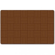 Flagship Carpets Solid Color Hashtag Rug - 13.16 ft Length x 10.75 ft Width - Chocolate