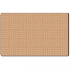 Flagship Carpets Solid Color Hashtag Rug - 13.16 ft Length x 10.75 ft Width - Almond