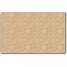 Flagship Carpets Solid Color Swirl Rug - 13.16 ft Length x 10.75 ft Width - Almond