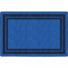 Flagship Carpets Double Dark Tone Border Blue Rug - 12 ft Length x 90