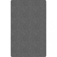 Flagship Carpets Amerisoft Solid Color Rug - 15 ft Length x 12 ft Width - Rectangle - Gray - Nylon, Polyester