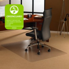 Cleartex Plush Pile Rectangular Chairmat - Carpeted Floor, Floor, Home, Office - 53